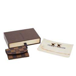 Louis Vuitton Damier Sterling Silver Wooden Square Cufflinks