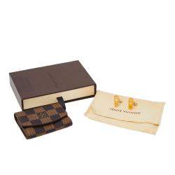 Louis Vuitton Gold Tone Silver Cufflinks