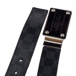 Pre Owned Louis Vuitton Damier Graphite Canvas Reversible Inventeur Belt 100CM