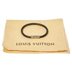 Louis Vuitton Black Damier Canvas Keep It Bracelet