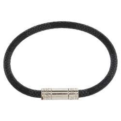 Louis Vuitton Black Damier Canvas Keep It Bracelet
