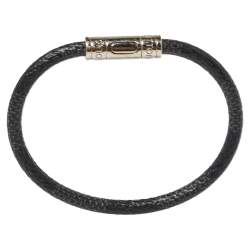 Louis Vuitton Black Damier Canvas Keep It Bracelet