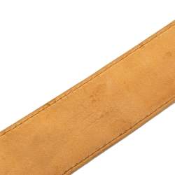 Pre Owned حزام لوي فيتون أحرف الماركة الأولي أل ڨي كانفاس دامييه أزرق سماوي 110 سم