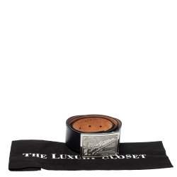 Pre Owned حزام لوي فيتون ترافيلينغ ريكويسيتيس جل أسود 110 سم