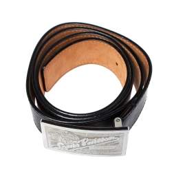 Pre Owned حزام لوي فيتون ترافيلينغ ريكويسيتيس جل أسود 110 سم