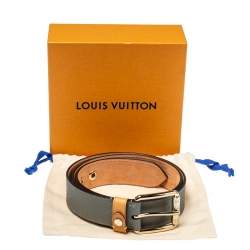 Pre Owned Louis Vuitton Monogram Canvas Titanium Voyager Belt 95CM