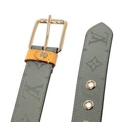 Pre Owned Louis Vuitton Monogram Canvas Titanium Voyager Belt 95CM