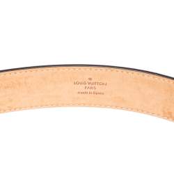Pre Owned Louis Vuitton Monogram Canvas Titanium Voyager Belt 95CM