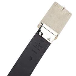 Pre Owned Louis Vuitton Black Damier Embossed Leather Inventeur Belt 95CM