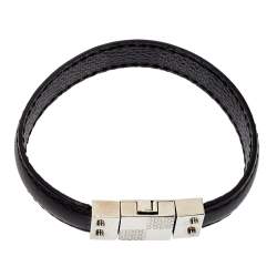 مملوكة مسبقًا Louis Vuitton Black Damier Canvas & Leather Reversible Check It Bracelet