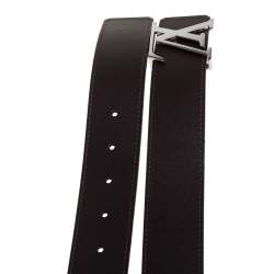 Pre Owned Louis Vuitton Dark Brown Leather Initiales Belt 95CM