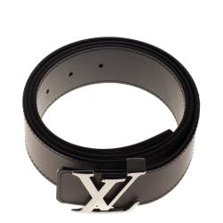 Pre Owned Louis Vuitton Dark Brown Leather Initiales Belt 95CM