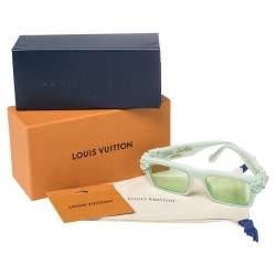 Pre Owned Louis Vuitton Green Tone/ Green Square Montgomery Sunglasses