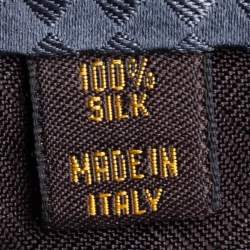 Pre Owned Louis Vuitton Grey Micro Damier Silk Tie