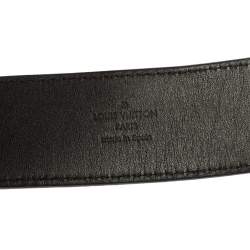 Pre Owned حزام لوي فيتون مزين الأحرف الأولى لشعار الماركة أل ڨي كانفاس دامييه غرافيت 110 سم