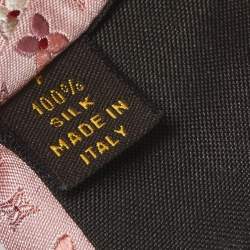 مملوكة مسبقًا ربطة عنق لوي فيتون حرير جاكار مونوغرامي وردي