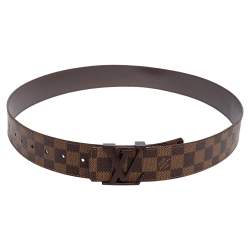 Initiales cloth belt Louis Vuitton Brown size 100 cm in Cloth - 31744906