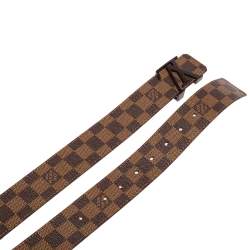 Pre Owned Louis Vuitton Damier Ebene Canvas LV Initiales Belt 100 CM
