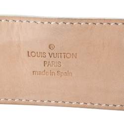 Pre Owned حزام لوي فيتون حروف إل في كانفاس دامييه أزور 100 سم