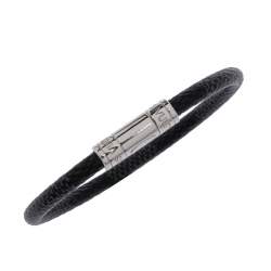 Pre Owned Louis Vuitton Black Damier Canvas Keep it Bracelet