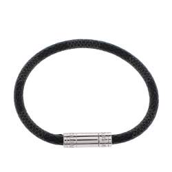 Pre Owned Louis Vuitton Black Damier Canvas Keep it Bracelet