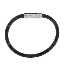 Pre Owned Louis Vuitton Black Damier Canvas Keep it Bracelet