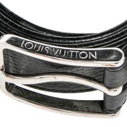 مملوكة مسبقًا Louis Vuitton Black Taurillon Leather Pont Neuf Belt 95CM