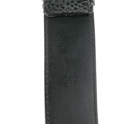مملوكة مسبقًا Louis Vuitton Black Taurillon Leather Pont Neuf Belt 95CM