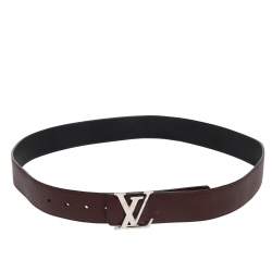 Shop Louis Vuitton Monogram Plain Leather Logo Belts (LV Initials 40mm  Reversible Belt, M0667Q) by Mikrie