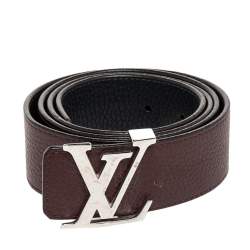 Initiales leather belt Louis Vuitton Brown size 95 cm in Leather