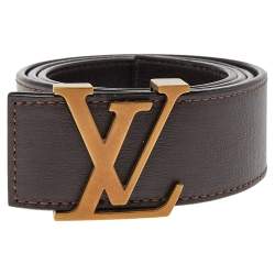 Initiales leather belt Louis Vuitton Brown size 85 cm in Leather - 32498408