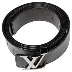 Pre Owned حزام لوي فيتون حروف أولية ذو وجهين جلد بني/ أسود 110 سم