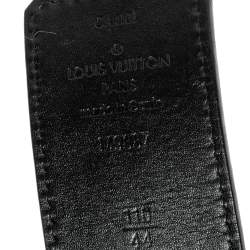 Pre Owned حزام لوي فيتون حروف أولية ذو وجهين جلد بني/ أسود 110 سم