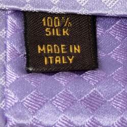 Pre Owned Louis Vuitton Purple Petit Damier Silk Tie