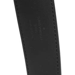 Pre Owned حزام لوي فيتون حروف أولية LV جلد تايغا أسود 95 سم