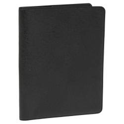 Louis Vuitton Black Taiga Leather Desk Agenda Cover
