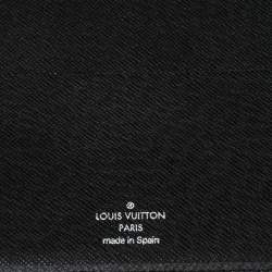Louis Vuitton Black Taiga Leather Desk Agenda Cover