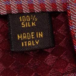 Louis Vuitton Red Diagonal Striped Silk Tie 