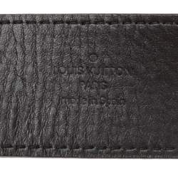 Pre Owned حزام لوي فيتو حروف LV جلد توريلون بني مقاس 85 سم