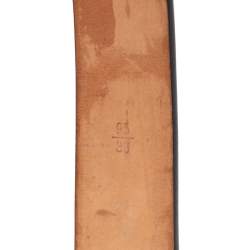 Pre Owned حزام لوي فيتون حروف LV جلد أسود 95 سم