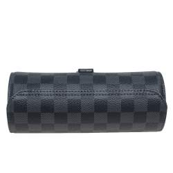 Pre Owned Louis Vuitton Damier Graphite Canvas 3 Watch Case