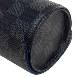 Pre Owned Louis Vuitton Damier Graphite Canvas 3 Watch Case