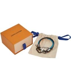 Pre Owned Louis Vuitton Black Tone Damier Canvas LV Treble Bracelet