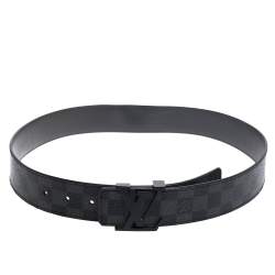 Louis Vuitton Vintage - Damier Graphie Initiales Belt - Black Gray -  Leather Belt - Luxury High Quality - Avvenice