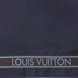 Louis Vuitton Navy Blue Damier Geant Wool Messager Scarf 