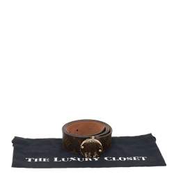 Pre Owned حزام لوي فيتون ترانكس أند باغز كانفاس مونوغرامي إبزيم مستدير 90 سم