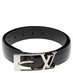 Louis Vuitton Black Leather Neogram Belt 75 CM