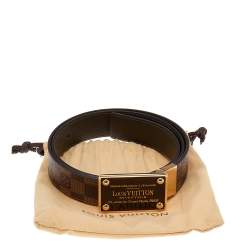 Pre Owned حزام لوي فيتون إنفنتور كانفاس دامييه إيبين بوجهين 95 سم