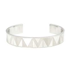 Louis Vuitton Essential V Colorama Textured Silver Tone Open Cuff Bracelet  at 1stDibs
