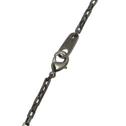 Pre Owned Louis Vuitton Damier Color Palladium Plated Pendant Necklace